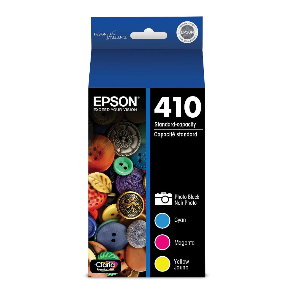 Epson 410, Photo Black and Colour Ink Cartridges, C/M/Y/PK 4-Pack