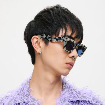 Charles Jeffrey Loverboy Topsy Turvy Sunglasses in Grey Tortoise Shell