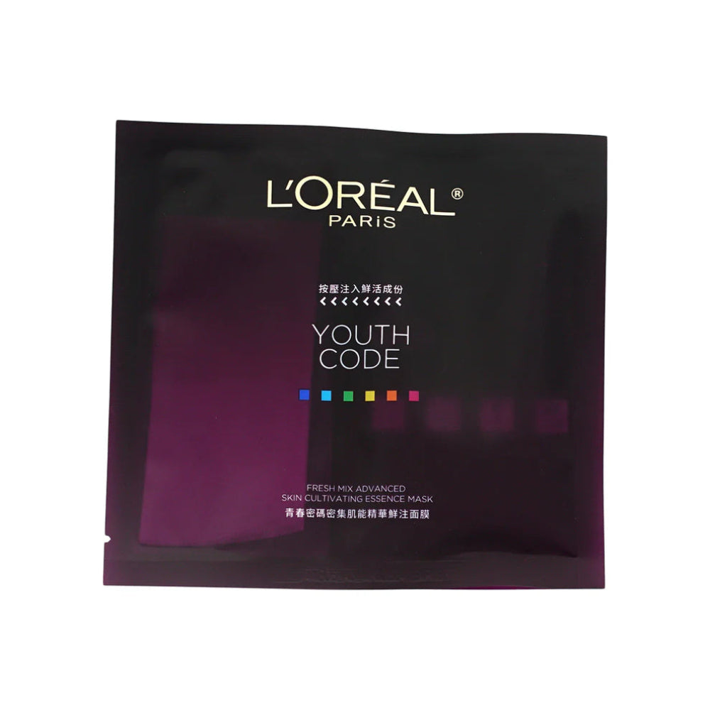 L'Oreal Paris Youth Code Fresh Advanced Skin Cultivating Essence Mask, 5pcs