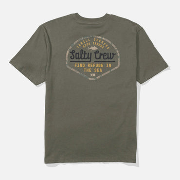 Salty Crew Men's Border Fill Classic Tee - Dusty Olive