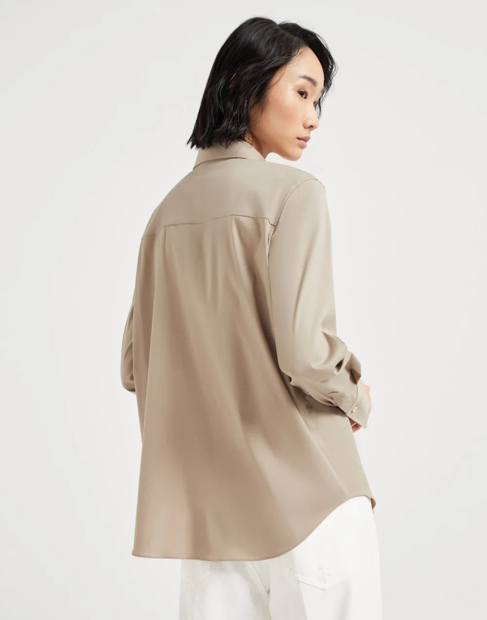 Brunello Cucinelli Stretch Cotton Poplin Shirt - Woman's