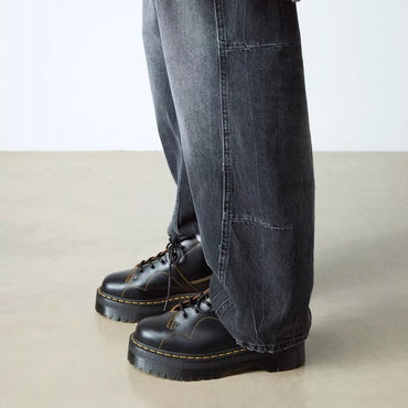 Dr. Martens Church Platform Monkey Boots - Black Vintage Smooth