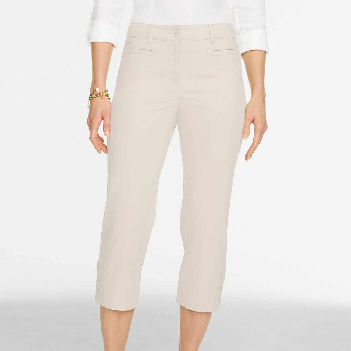Talbots Heritage Twill Capri Pants - Oat