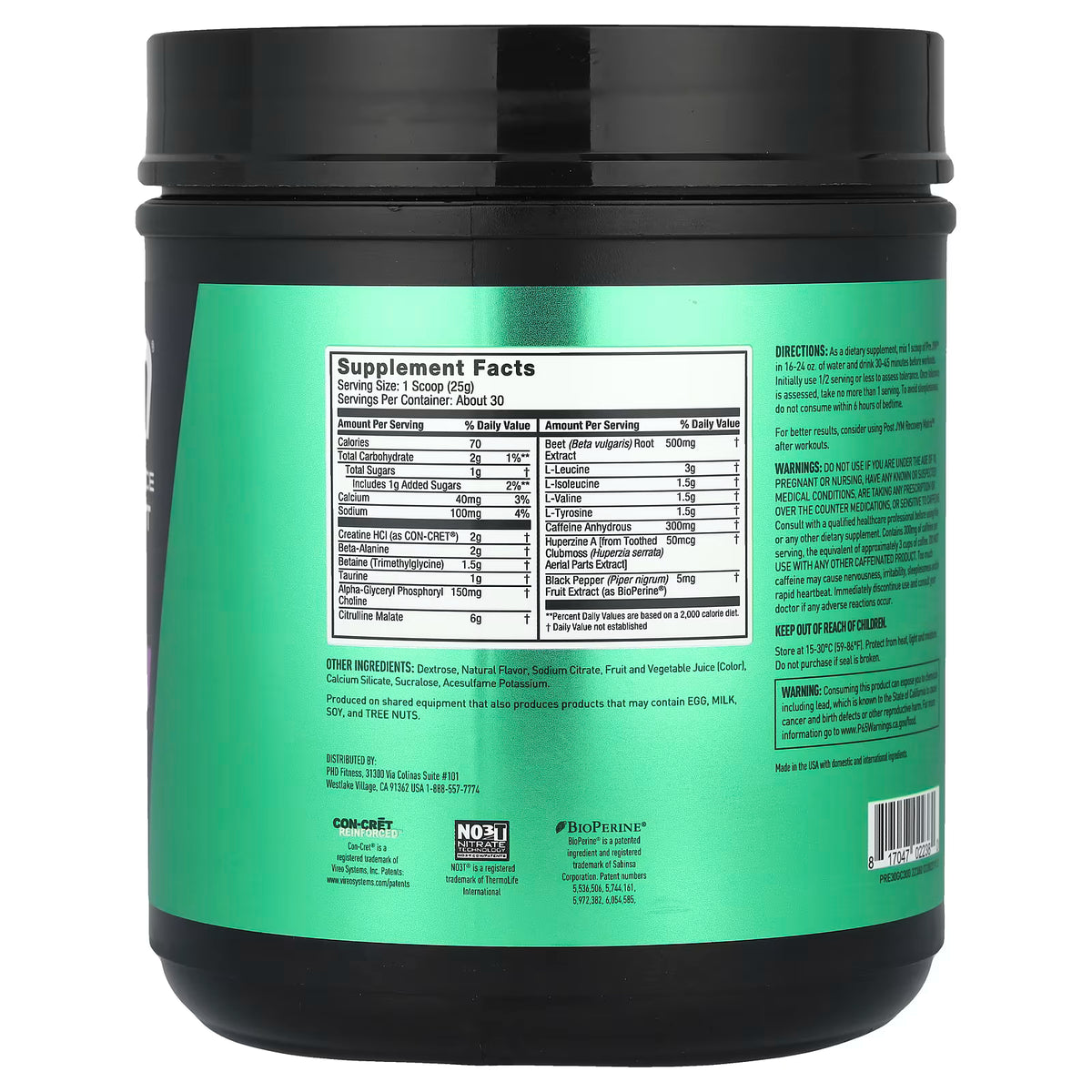 JYM Supplement Science, Pre JYM®, High Performance Pre-Workout, Grape Candy, 1.65 lbs (750 g)