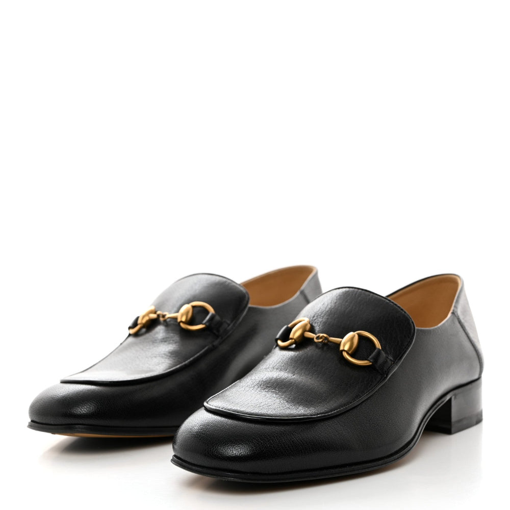GUCCI Goatskin Horsebit Mid-Heel Loafers - Womens
