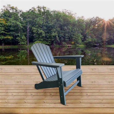 Think Patio Traditional Grey Resin Wood Patio Muskoka Chair - PICK UP ONLY