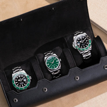 Wristbuddys 3 Slot Watch Roll - Black