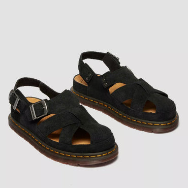 Dr. Martens Archive Fisherman Suede Sandals - Black