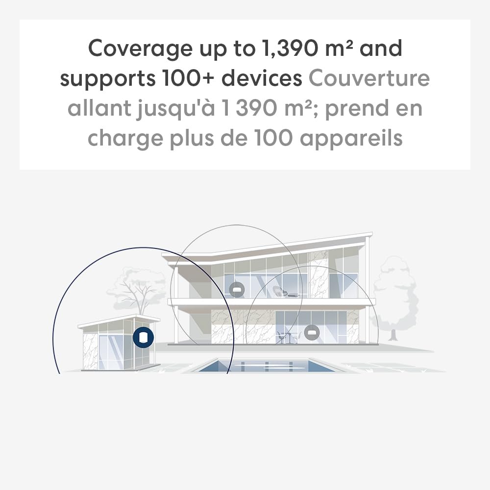 eero Outdoor - 7 Dual-Band Wi-Fi 7 Access Point with AC Adapter