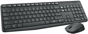 Logitech MK235 Wireless Straight Full-Size Keyboard & Ambidextrous Optical Mouse
