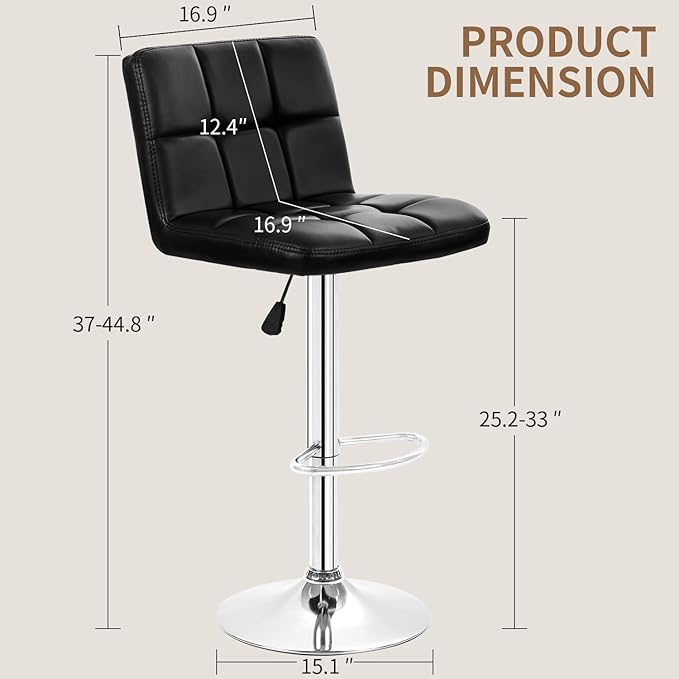 BestOffice Counter Height Bar Stools Set of 2 - PICK UP ONLY