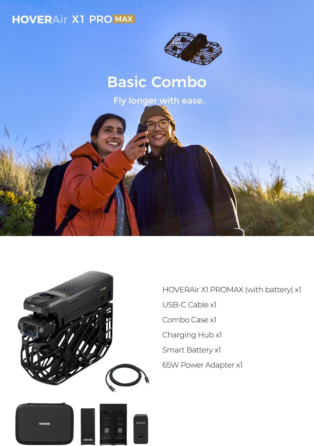 HOVERAir X1 PROMAX 8K Drone - Basic Combo