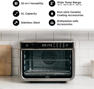 Ninja DT201C Foodi 10-in-1 XL Pro Air Fry Oven - Stainless Steel 1800W