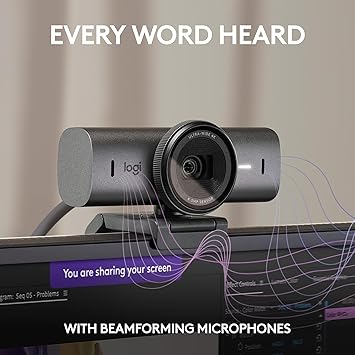 Logitech Mx Brio 4K Ultra HD Collaboration and Streaming Webcam