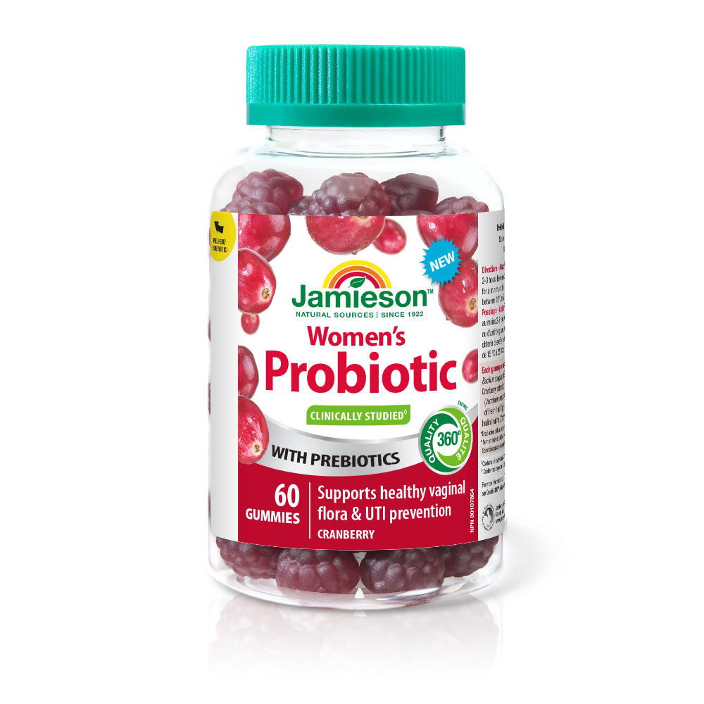 Jamieson Women's Health Probiotic Gummies Cranberry Flavour, 60 Count (3 Pack)