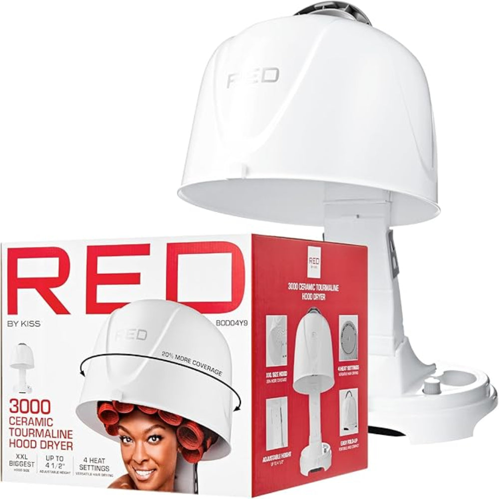 Red by Kiss 3000 Ceramic Tourmaline Professional Hood Dryer