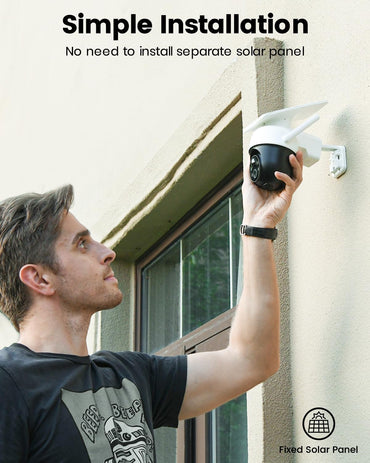 aosu 2K D1 Classic Solar Security Cameras Wireless Outdoor, 100% Wire-Free