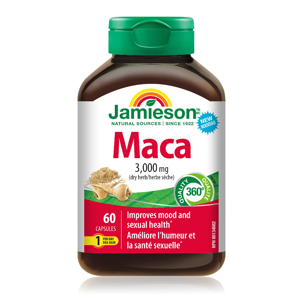 Jamieson Maca 3,000 mg, 60 Capsules (3 Pack)