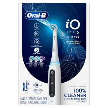 Oral-B iO Series 5 Electric Toothbrush with (1) Brush Head, Rechargeable, White