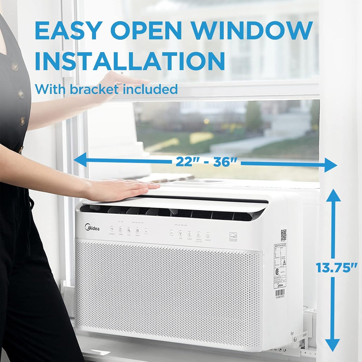 Midea 8,000 BTU Smart Inverter U-Shaped Window Air Conditioner