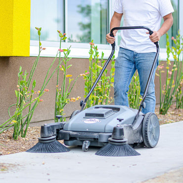 Tomahawk Power Commercial 38" Push Sweeper with Triple Power Brooms - PICK UP ONLY