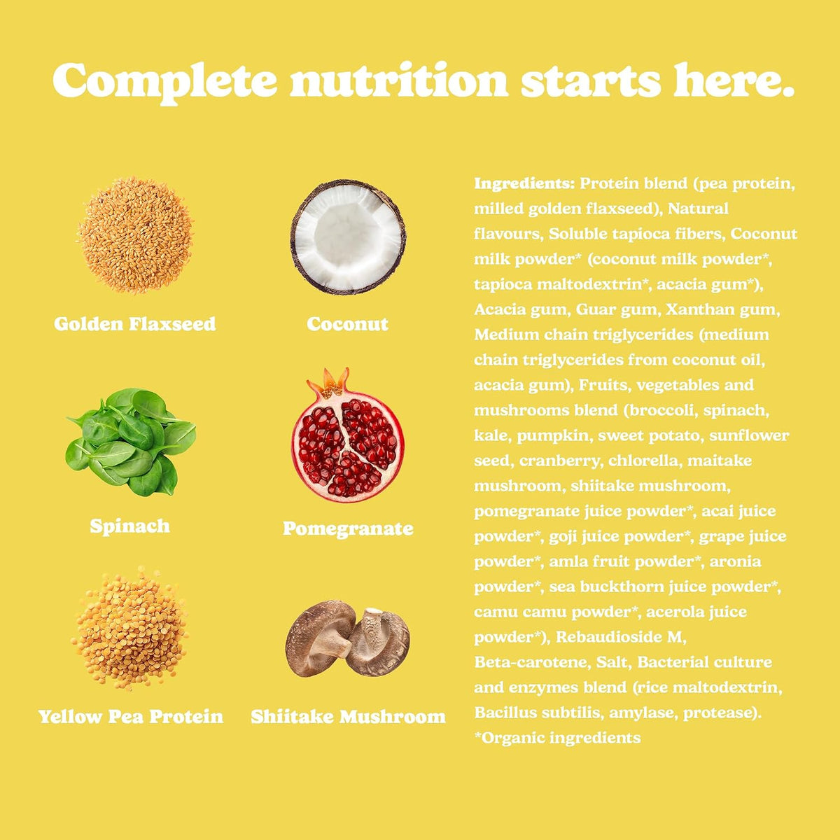 Good Protein All-in-One Shake, Plant-Based Protein Powder, Bananas & Cream 880g