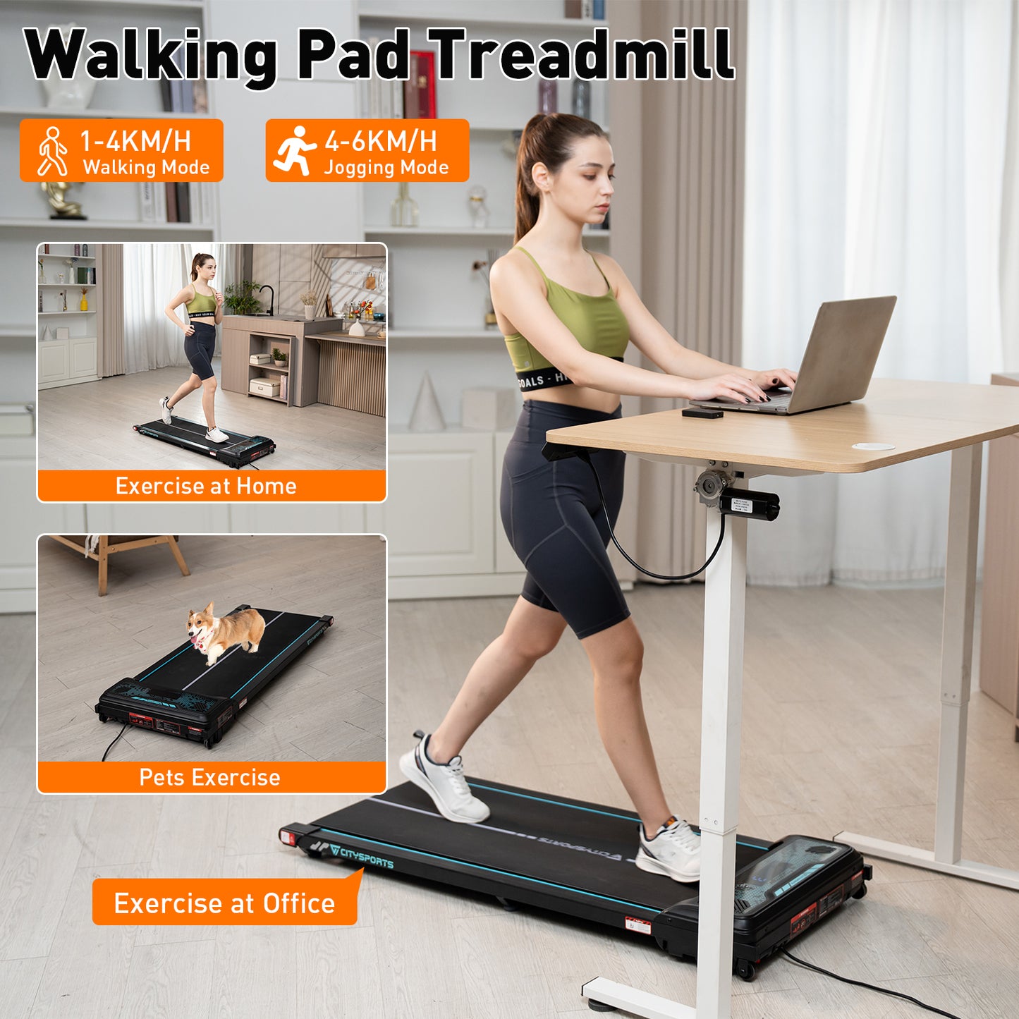 CITYSPORTS Treadmills CS-WP6 Under Desk Treadmill - PICK UP ONLY