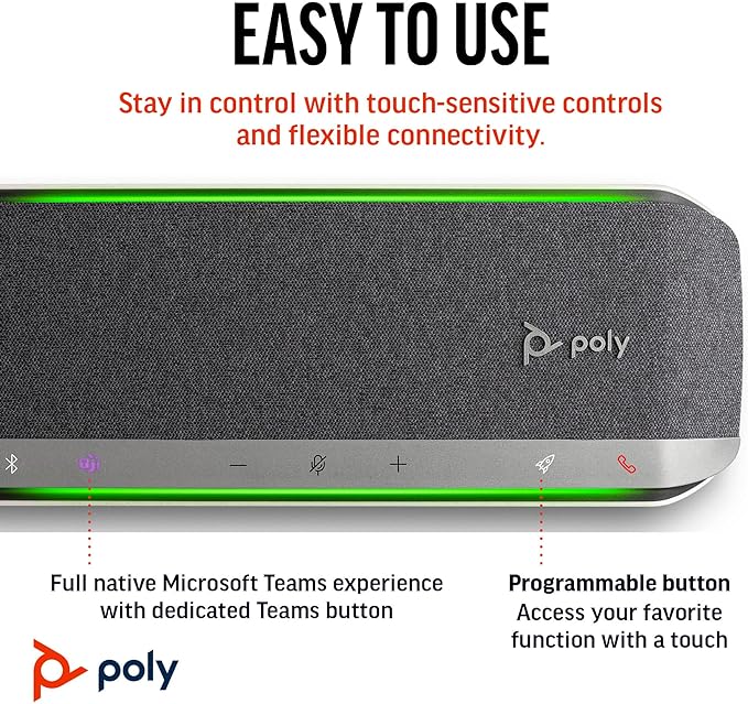 Poly Sync 40+ Smart Speakerphone - Certified for Microsoft Teams