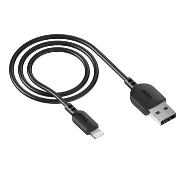 onn 3 FT/0.9 m Lightning to USB Cable - 2 Pack