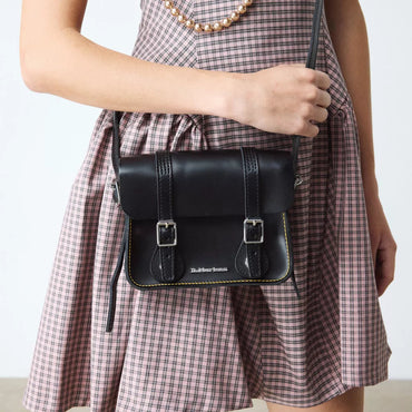 Dr. Martens 7 Inch Leather Crossbody Bag - Black Smooth Leather