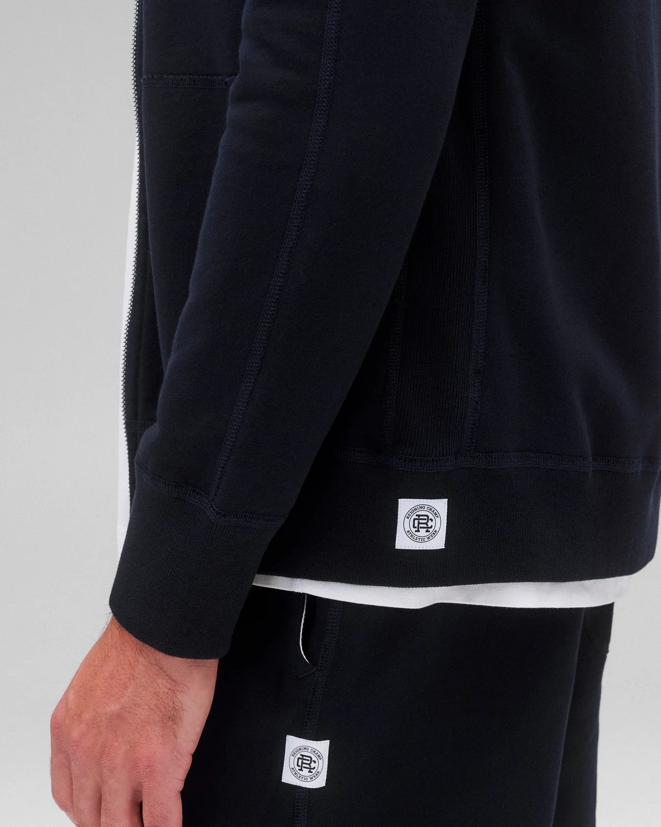 Reigning Champ Midweight Terry Slim Zip Hoodie - Navy