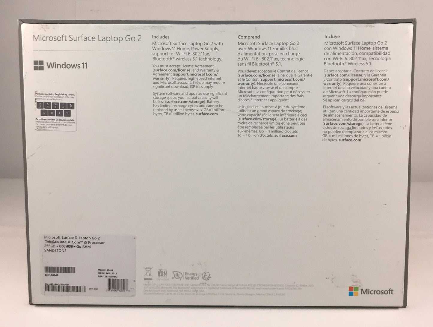 Microsoft Surface Laptop Go 2 - Sandstone 8GB / 256GB