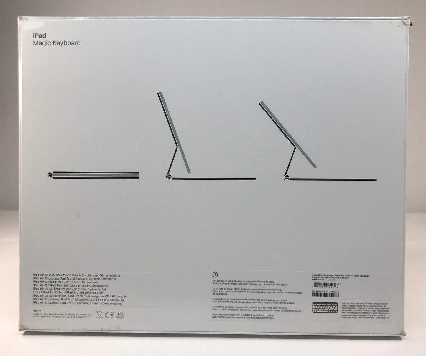 Apple iPad Magic Keyboard for iPad Pro 13‑inch (M4) - US English - White