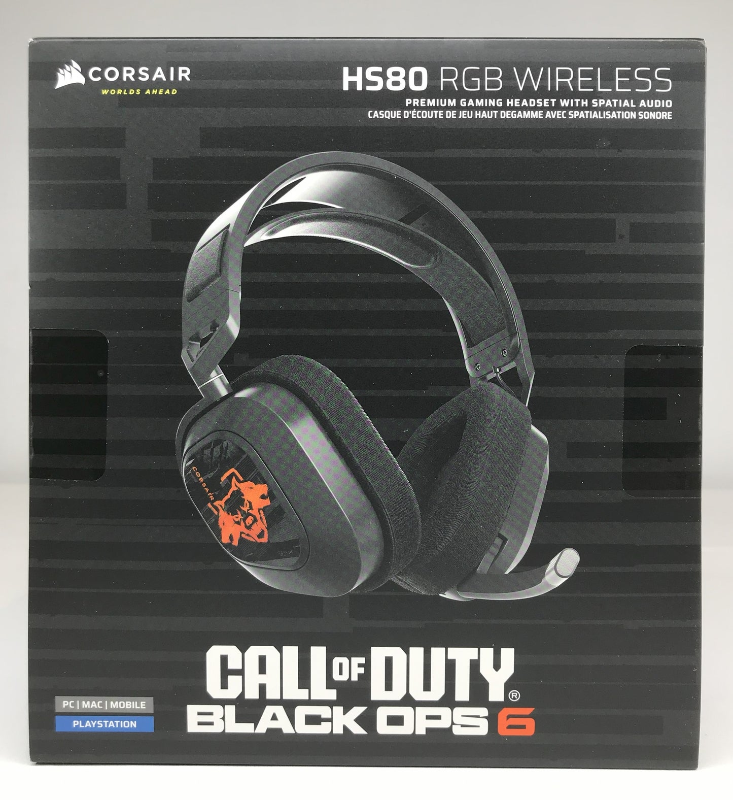 CORSAIR HS80 RGB WIRELESS Headset — Carbon