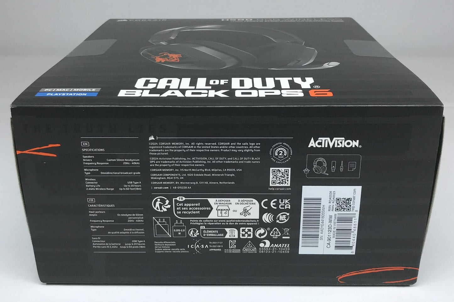 CORSAIR HS80 RGB WIRELESS Call of Duty Black Ops 6 Headset