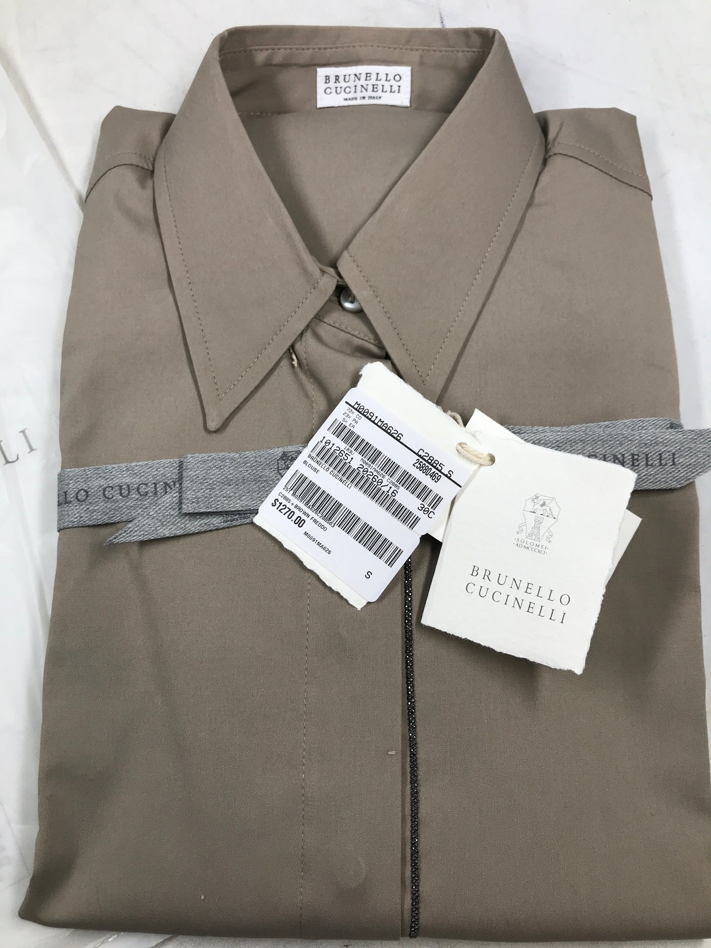 Brunello Cucinelli Stretch Cotton Poplin Shirt - Woman's