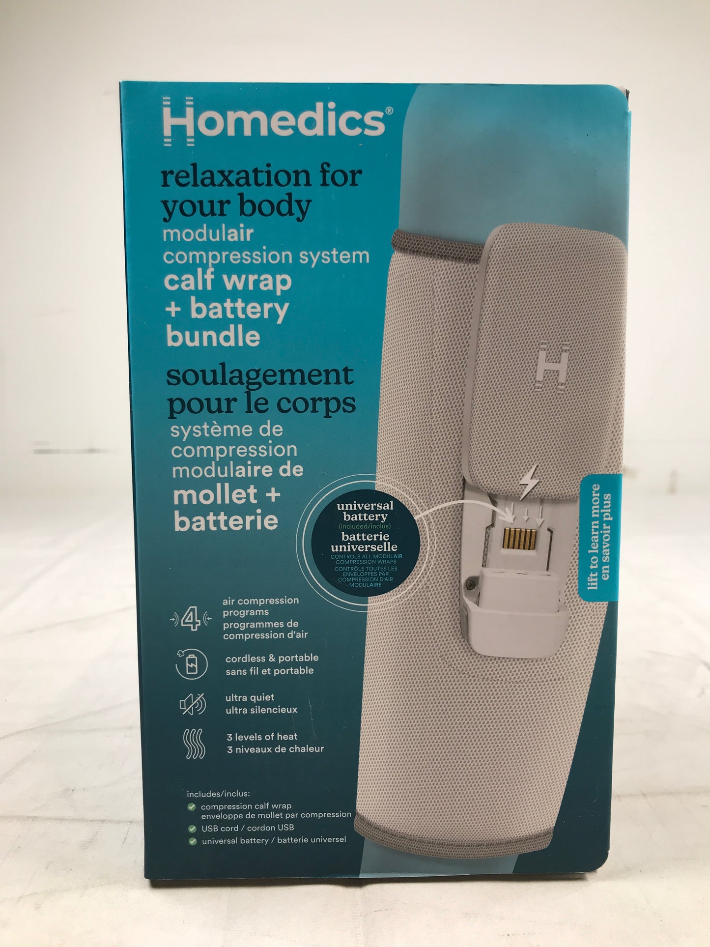 HoMedics Modulair Calf Compression Wrap & Battery Bundle