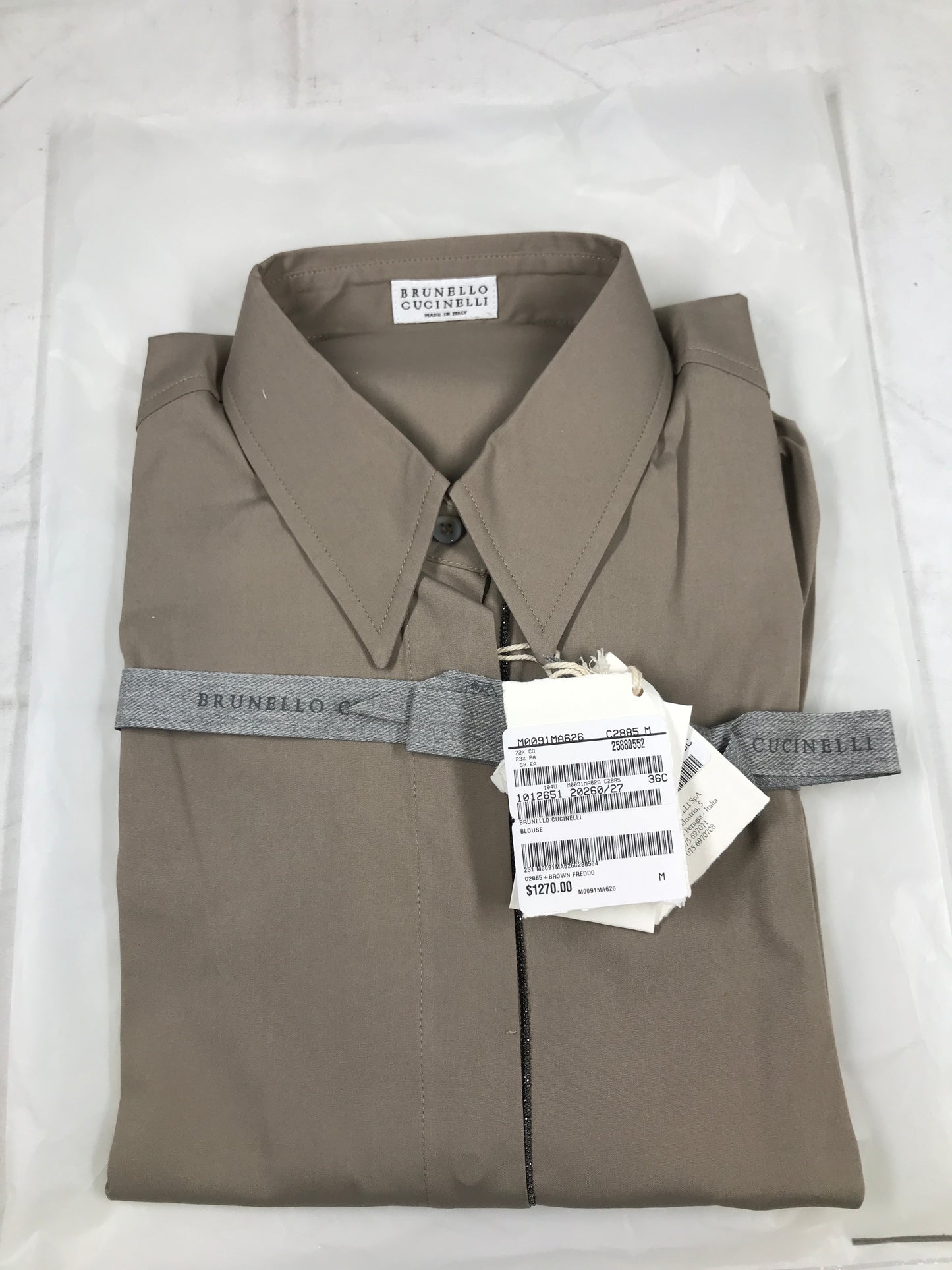 Brunello Cucinelli Stretch Cotton Poplin Shirt - Woman's