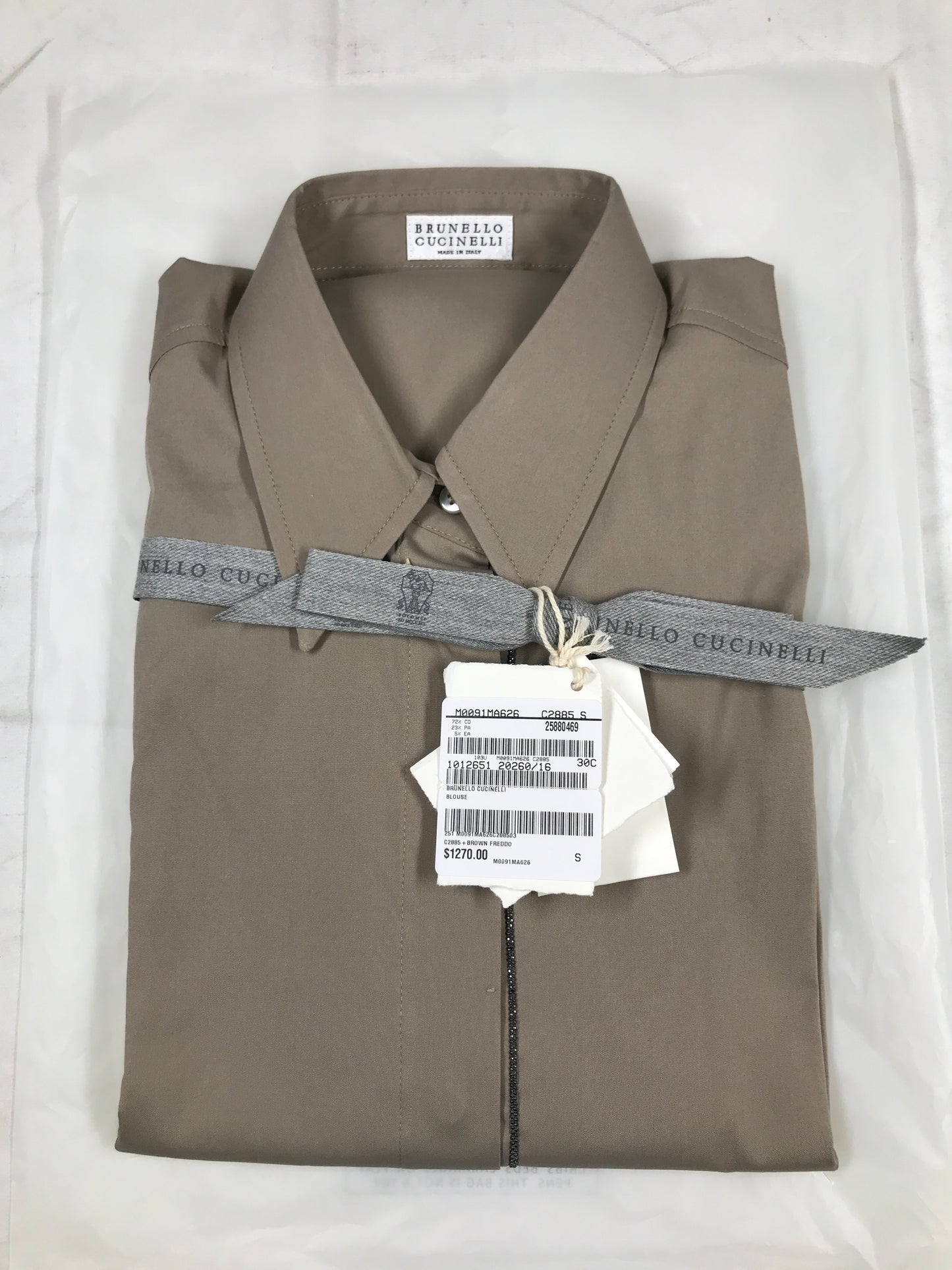 Brunello Cucinelli Stretch Cotton Poplin Shirt - Woman's