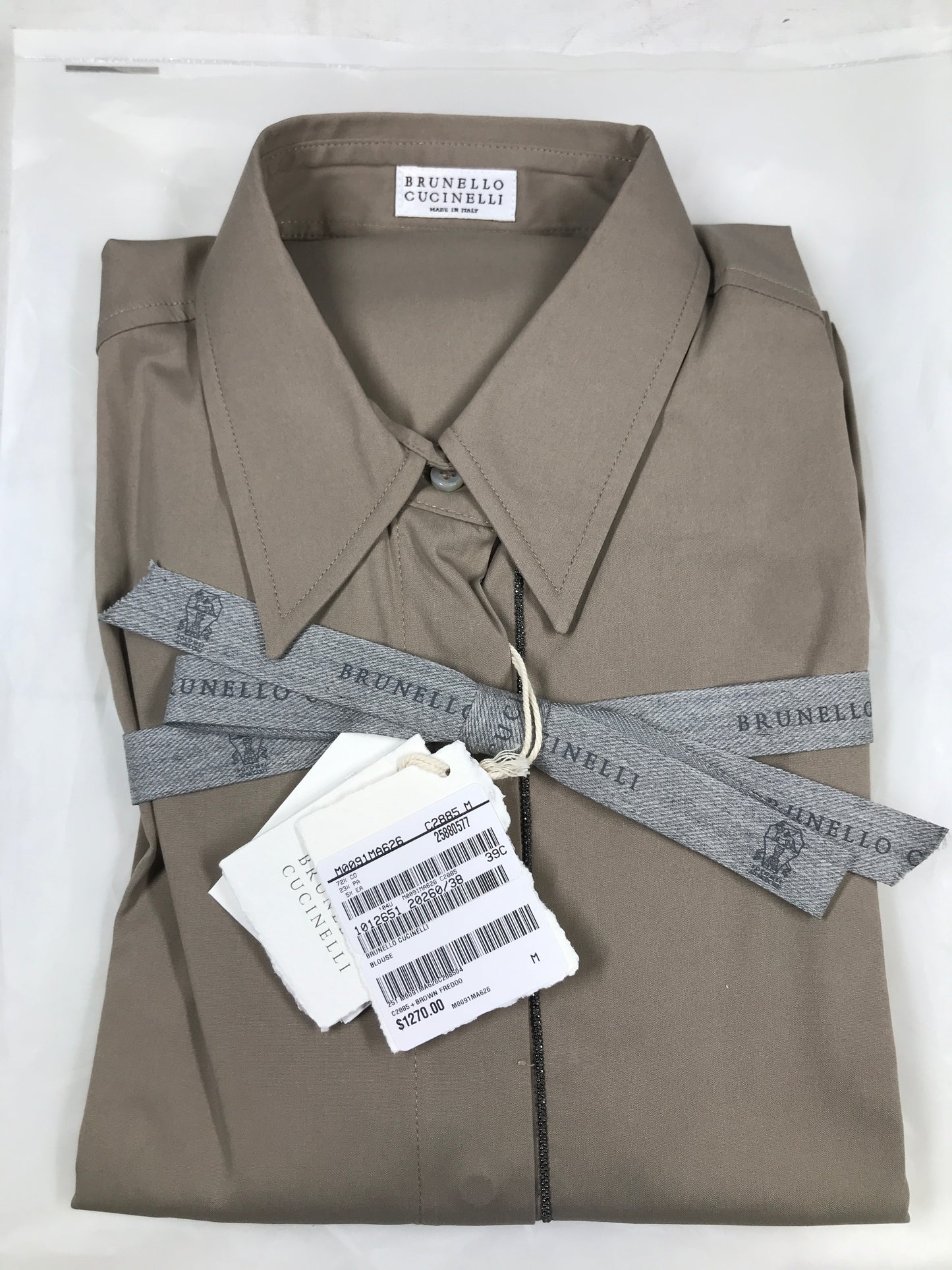 Brunello Cucinelli Stretch Cotton Poplin Shirt - Woman's