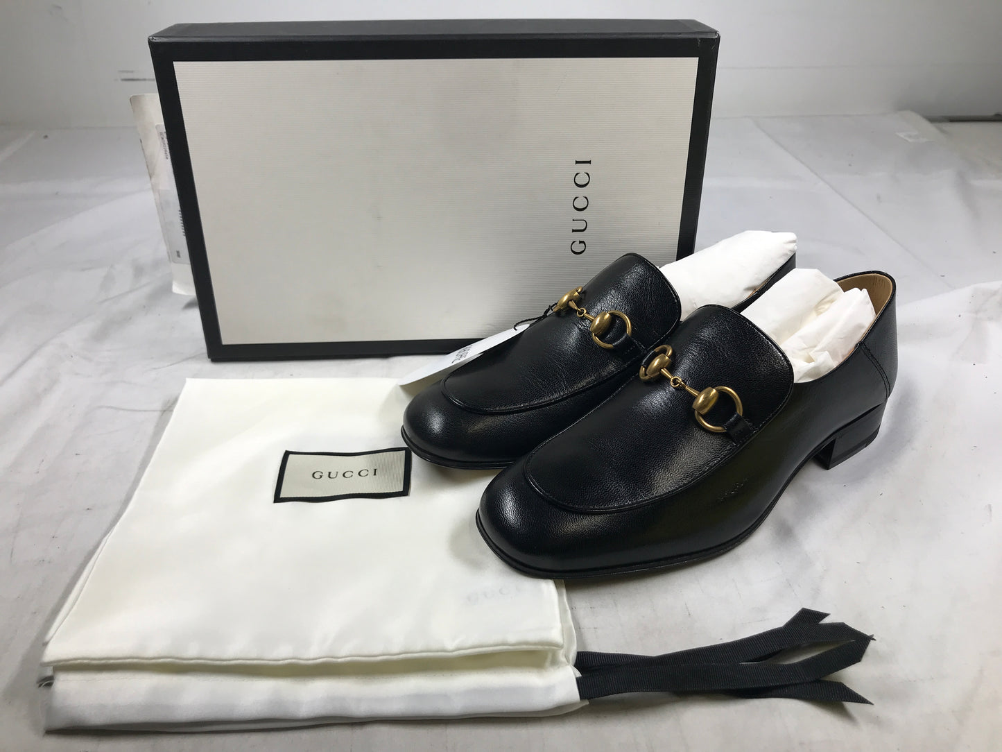 GUCCI Goatskin Horsebit Mid-Heel Loafers - Womens