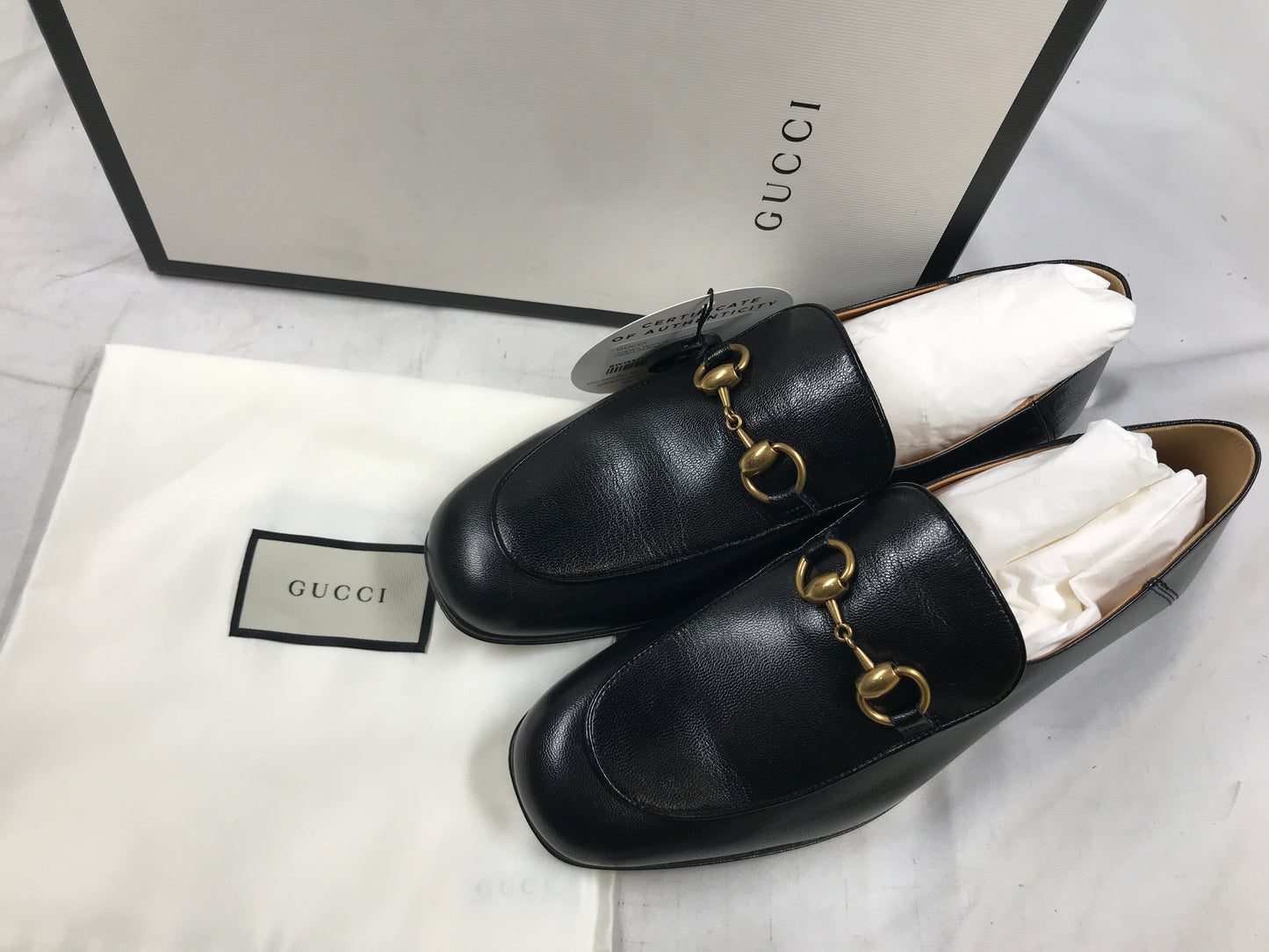 GUCCI Goatskin Horsebit Mid-Heel Loafers - Womens