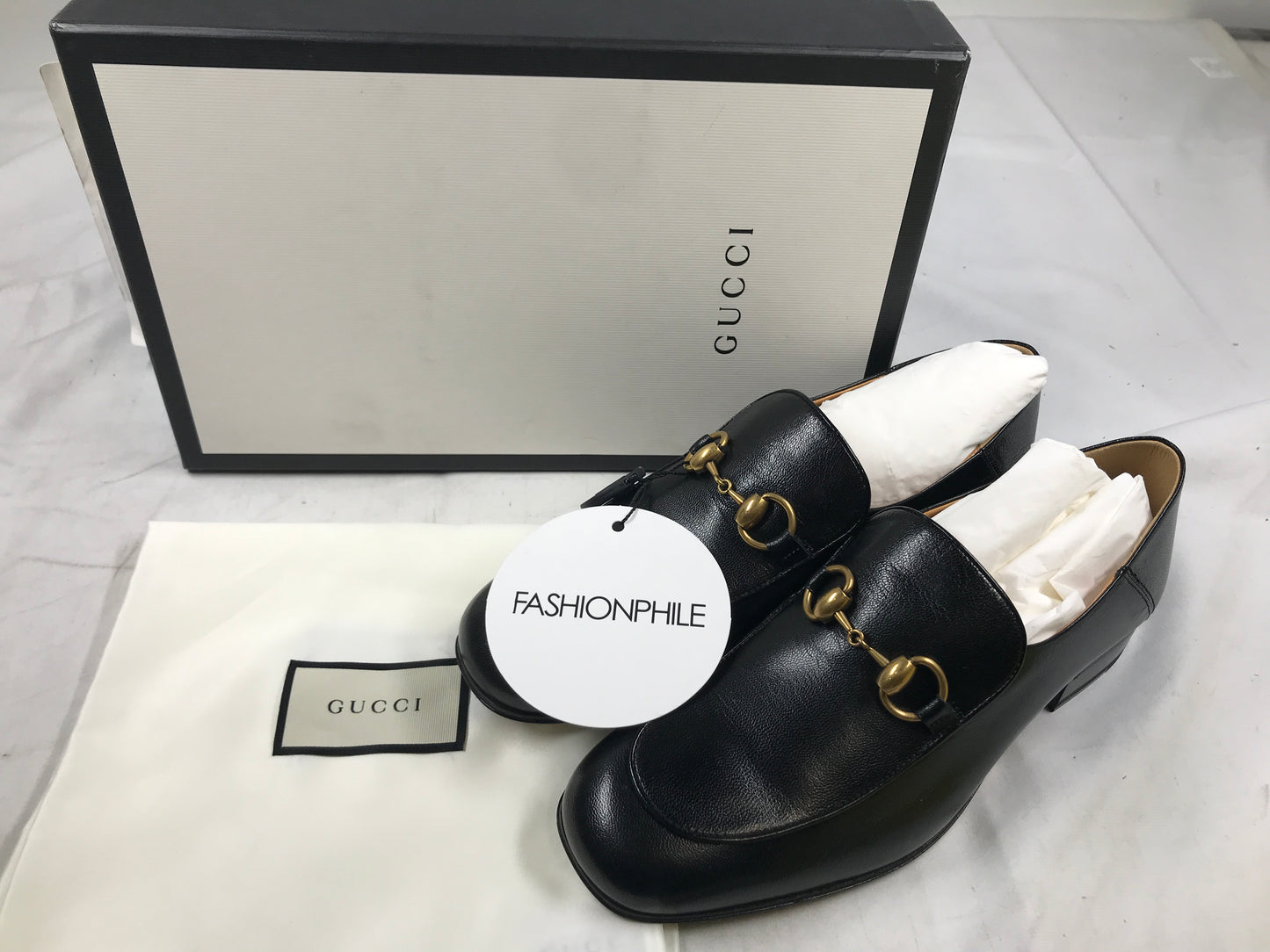 GUCCI Goatskin Horsebit Mid-Heel Loafers - Womens