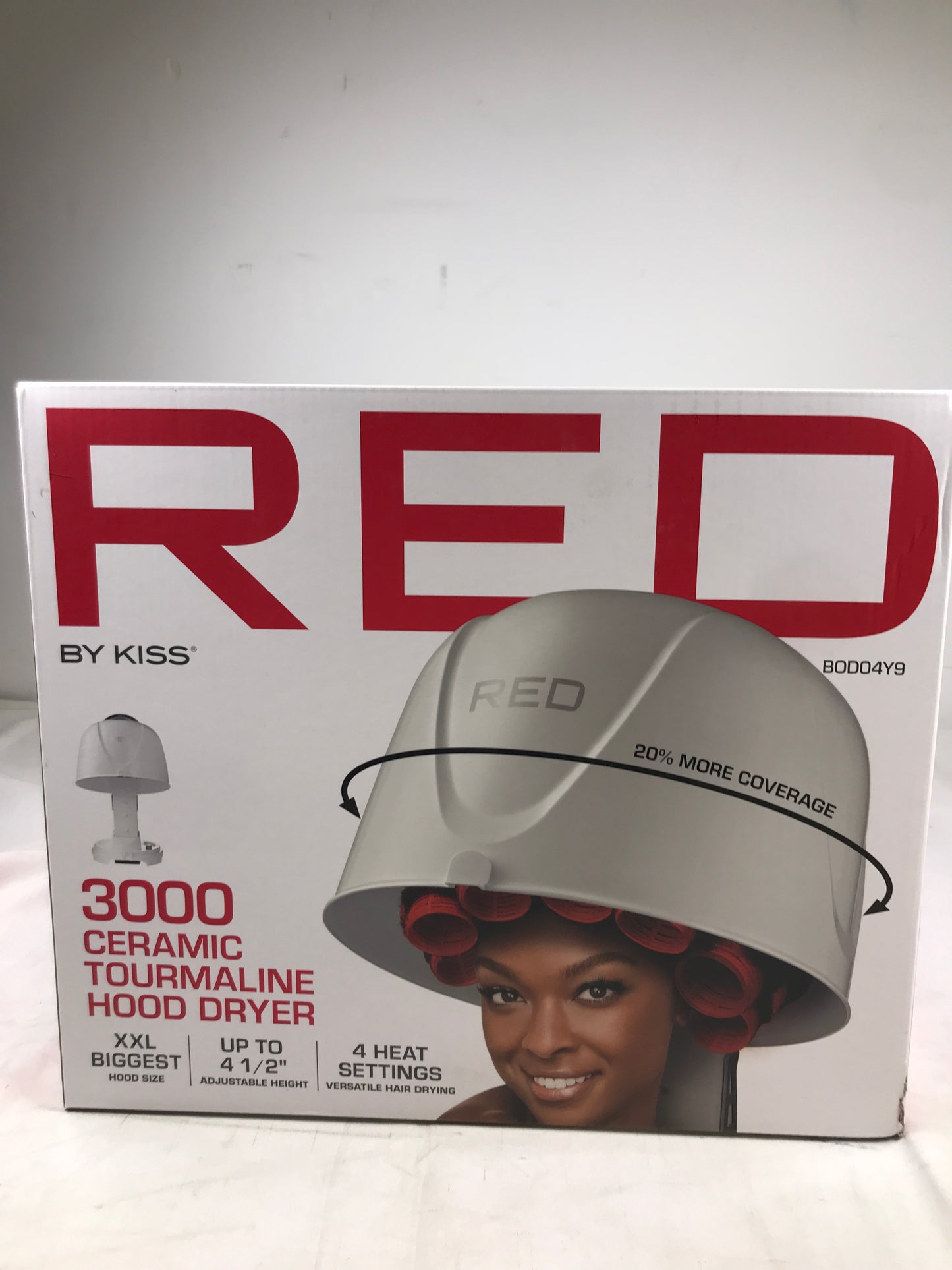 Red by Kiss 3000 Ceramic Tourmaline Professional Hood Dryer