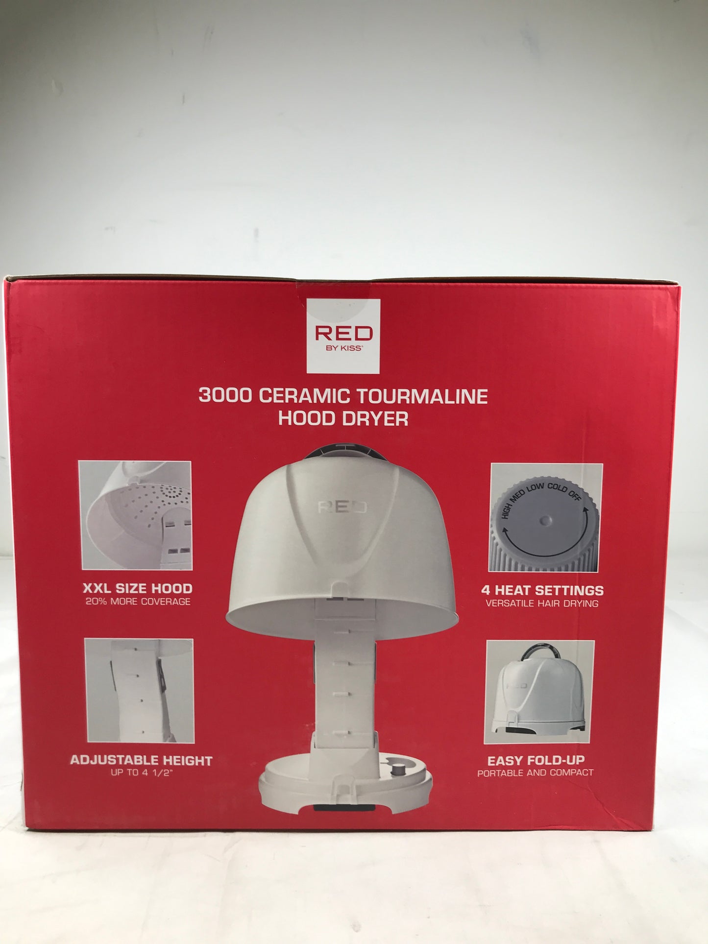 Red by Kiss 3000 Ceramic Tourmaline Professional Hood Dryer