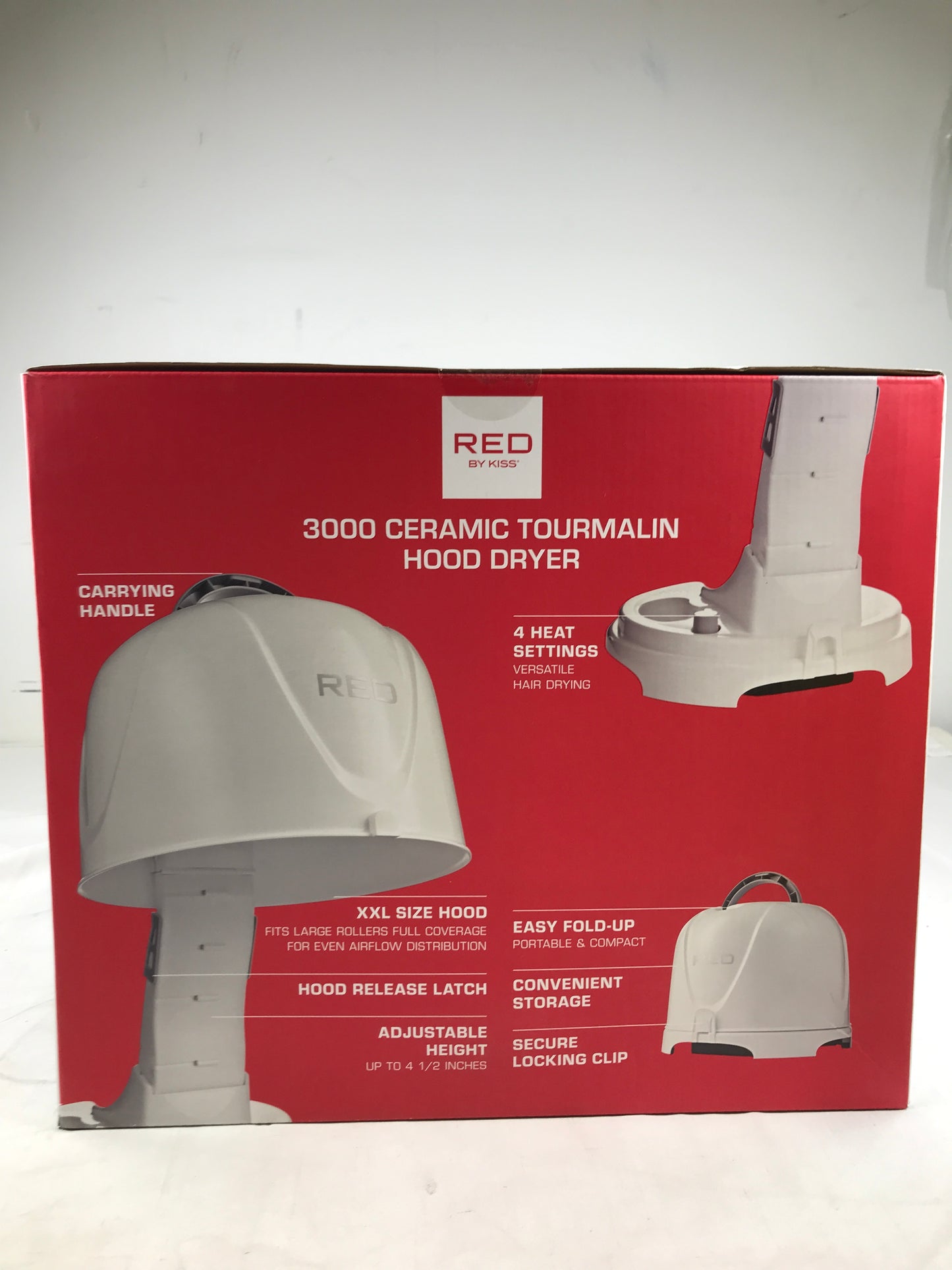 Red by Kiss 3000 Ceramic Tourmaline Professional Hood Dryer
