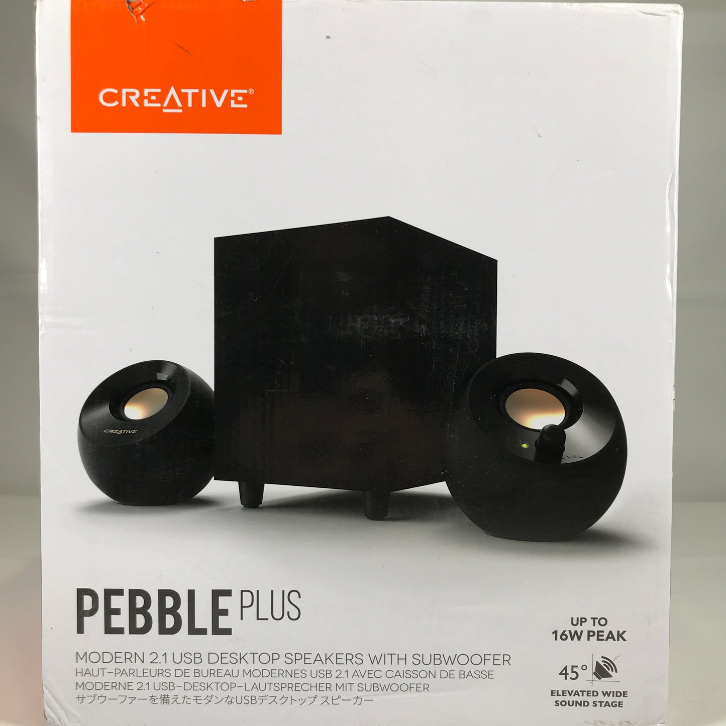 Creative Pebble Plus Modern 2.1 USB Desktop Speakers with Subwoofer
