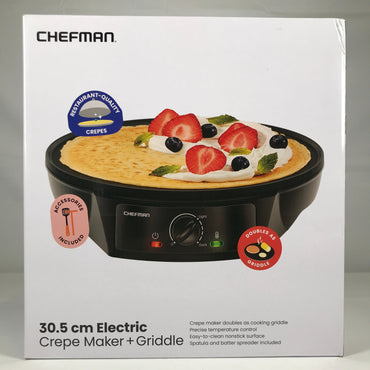 Chefman Electric Crepe Maker + Griddle (30.5 cm)