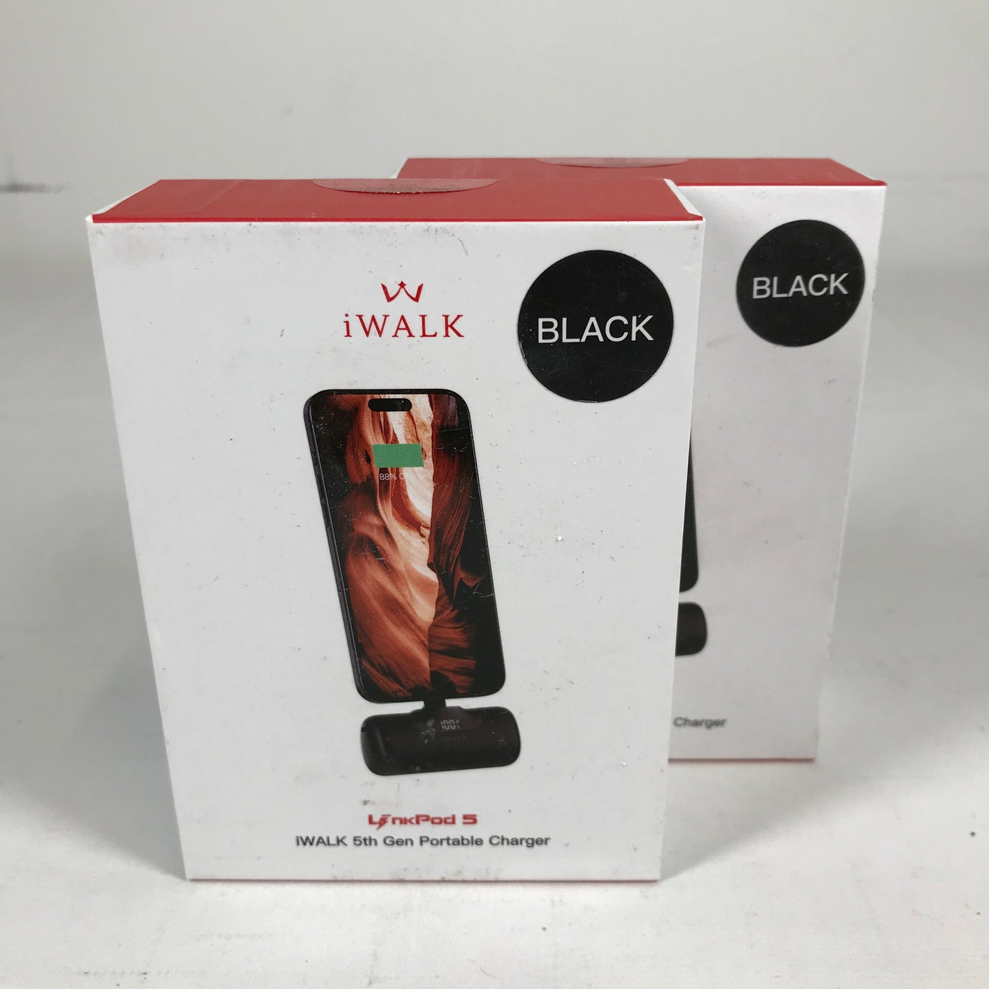 iWalk LinkPod 5 Portable Charger Black - 2-Pack