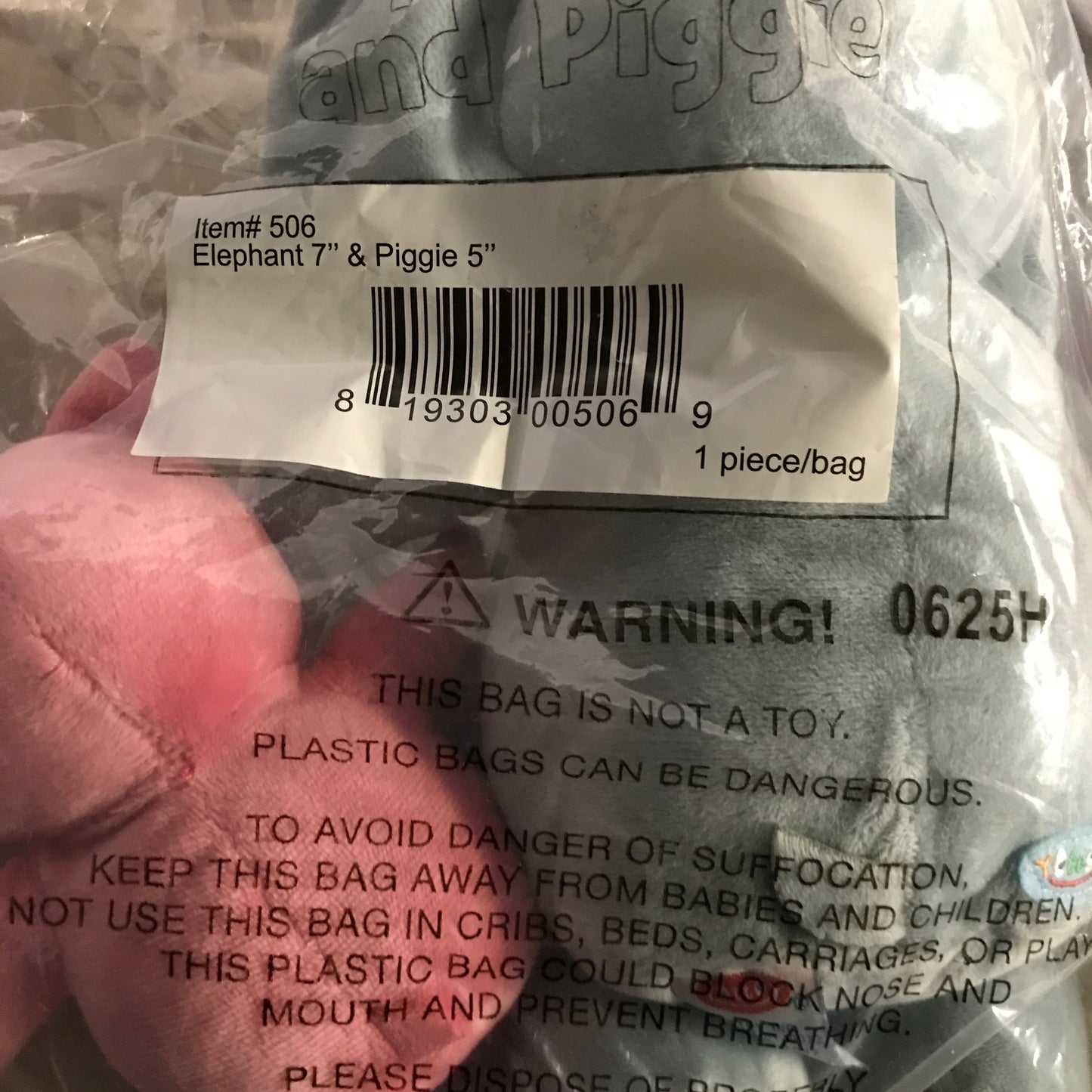 YOTTOY Mo Willems Collection Pair of Elephant & Piggie Soft Stuffed Animal Plush Toys 7” & 5” Sitting